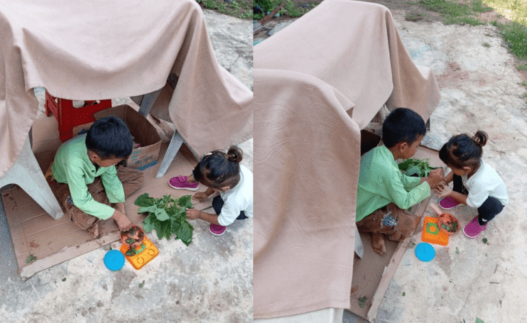 How to Build an Outdoor Table Fort in 2 Minutes (Using Only What You Have)