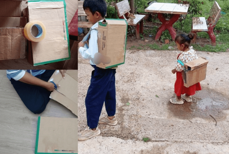 3-Minute Pretend Play School Bag: A Simple Upcycled Craft for Toddlers
