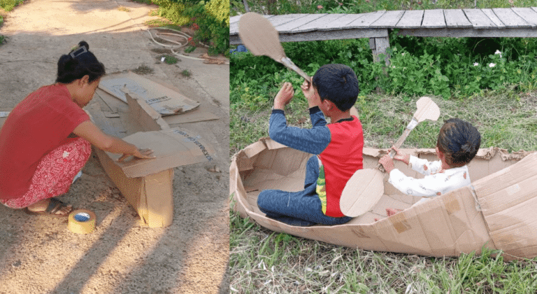 Backyard Pirate Adventure: An Easy Recycled Boat Craft for Kids & Toddlers