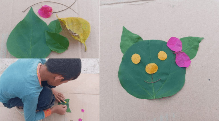 Leaf Animal Faces Craft: A Fun No-Glue Backyard Activity for Kids